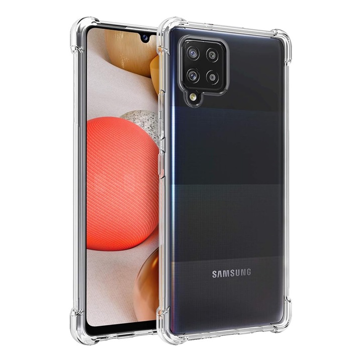 Кейс за Samsung A42 DaDen®, Antishock, Ultra Protection, Corner protection, Antishock, Удароустойчив, Transparent