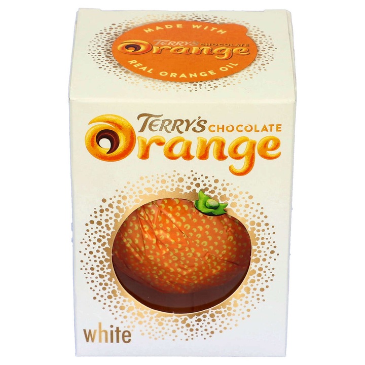 Ciocolata alba Terry's Orange, ulei de portocale, 147g