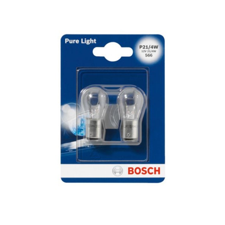 Set 2 bucati bec P21/4W 12V 4/21W, BAZ15D BOSCH