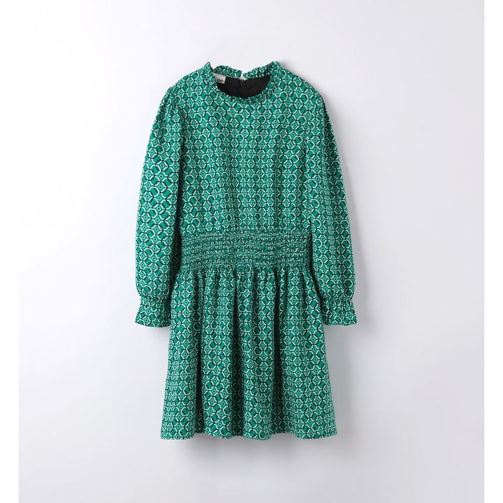 Nyomott ruha lányoknak, I Do, 4.7903, Fehér/Zöld/Fekete