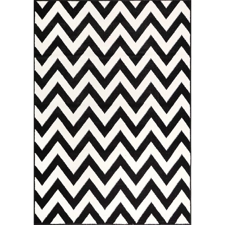 Модерен килим, Home Vista, Dream 18001, Бяло / Черно, 160x230 см