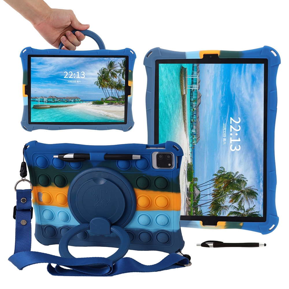 Husa tableta, PMIXO, pentru iPad de 10,2/10,5 inch, albastru