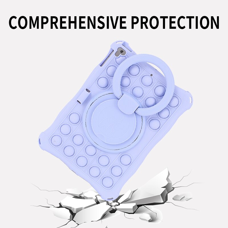Husa tableta, PMIXO, pentru iPad 9,7 inch, rotativa, anti-cadere, roz