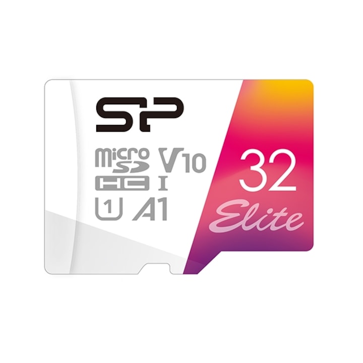 Card de memorie Silicon Power Elite, microSDHC, 32GB, Class 10, UHS-I U1, V10, A1 + Adaptor SD