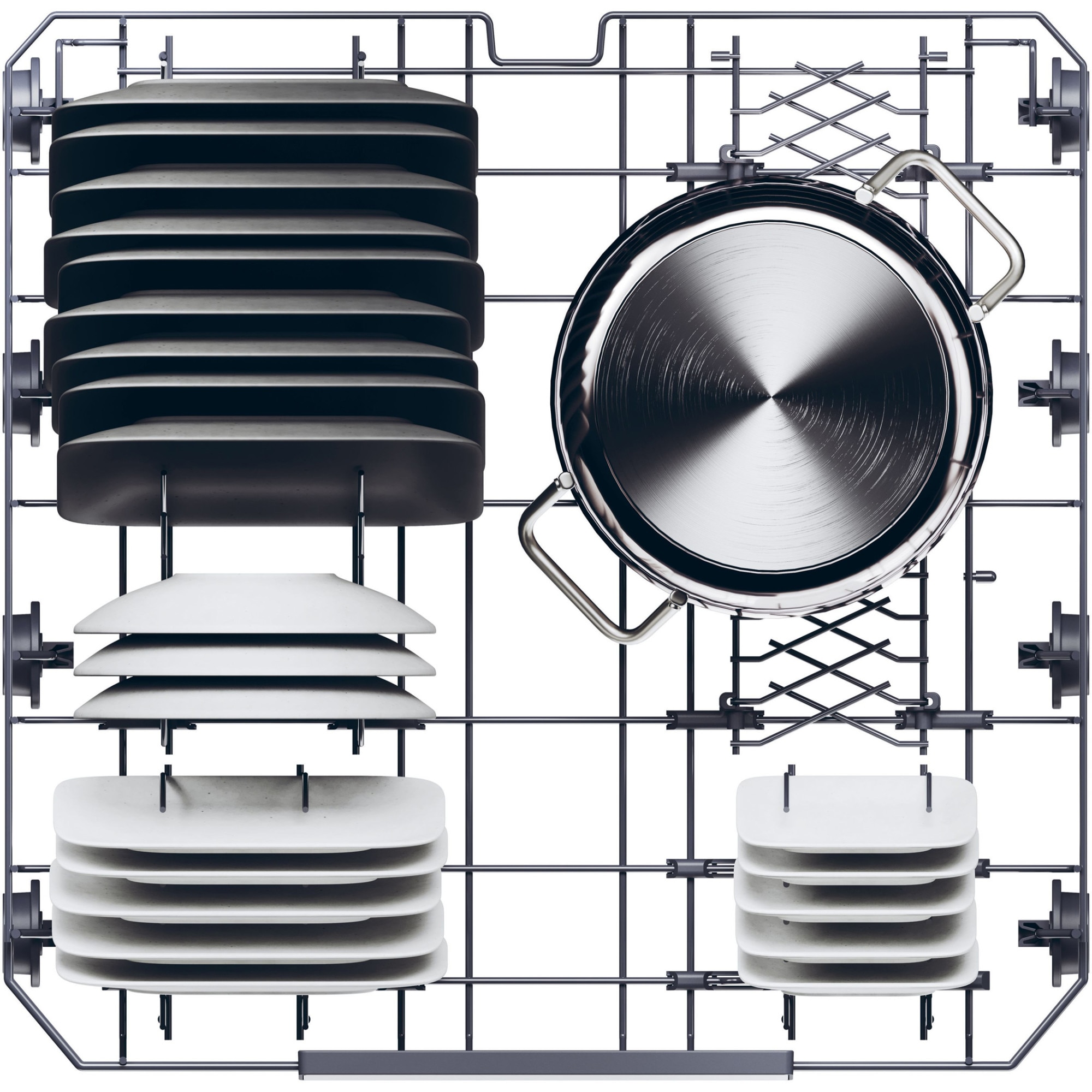 Masina de spalat vase incorporabila Haier I-Pro Shine Series 6 XS 4A4M3PB, 14 seturi, 10 programe, Clasa A, Motor Inverter, Wi-Fi, AI program, H-arm spray, Maxi Tub, Automatic open door, Power Wash, Total Water block, Sliding door, 60 cm