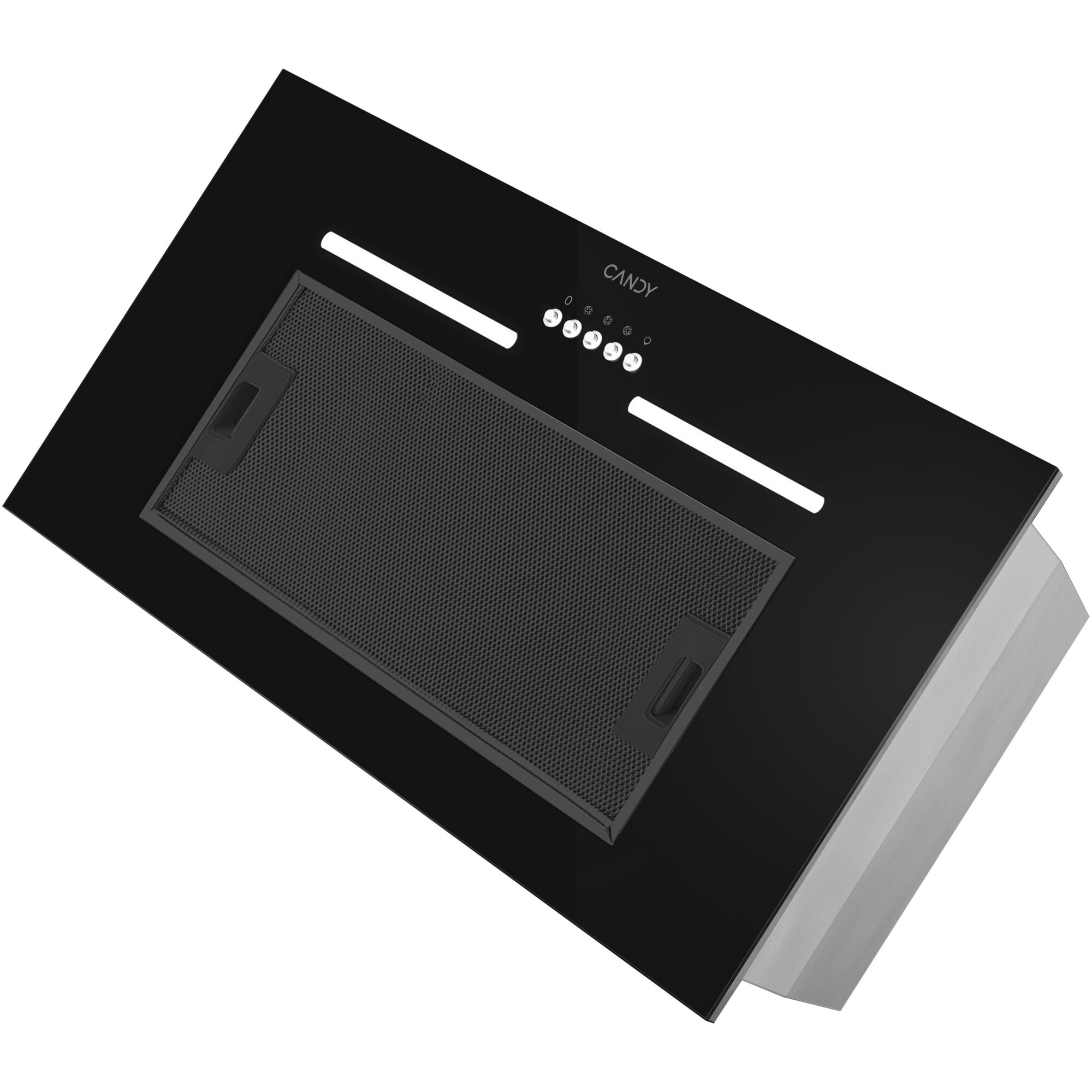 Hota incorporabila Candy CPY5MBG, Putere de absorbtie 298 mc/h, 3 viteze, LED, 52 cm, Sticla neagra