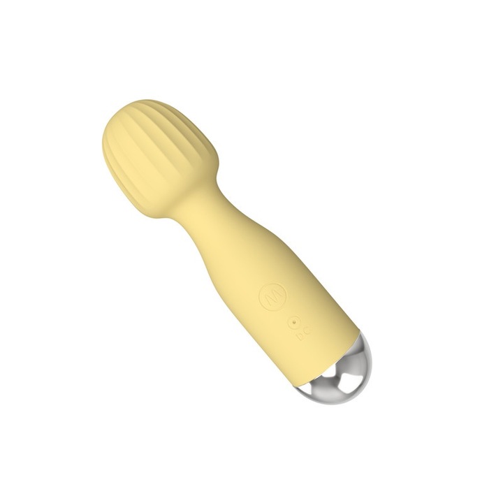 Vibrátor, környezetbarát puha ABS, vízálló IPX6, 15x34x14,1 cm, világos sárga