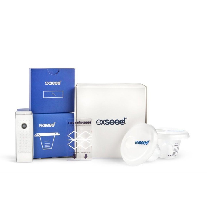 Kit de autotestare a spermei, ExSeed, Rezultat rapid de fertilitate pentru barbati, dispozitiv si 2 rezerve