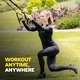 TRX típusú felfüggesztési rendszer készlet, Hggzeg, Női és Férfi, Ellenállás 200 kg, Fitnesshez, Edzés, Jóga, Helyreállító torna, Fizikai gyakorlatok, Aerobic, Pilates, Multifunkcionális, 1.3M, Fekete és Sárga