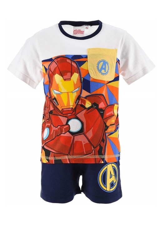 Marvel Avengers Vasember fiú póló és rövidnadrág szett, pamut, többszínű