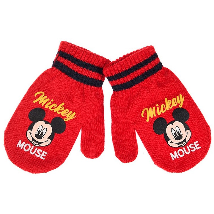 Kesztyű babáknak, piros, Disney Mickey Mouse Universal