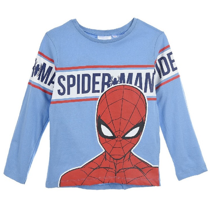 Детска блуза Спайдърмен, синя, Многоцветен