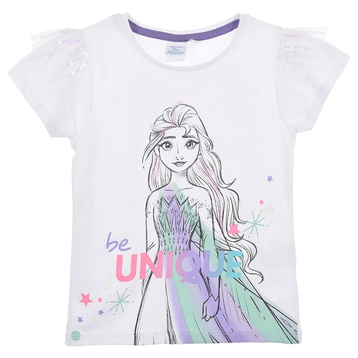 Disney Frozen gyerek póló, fehér, Többszínű