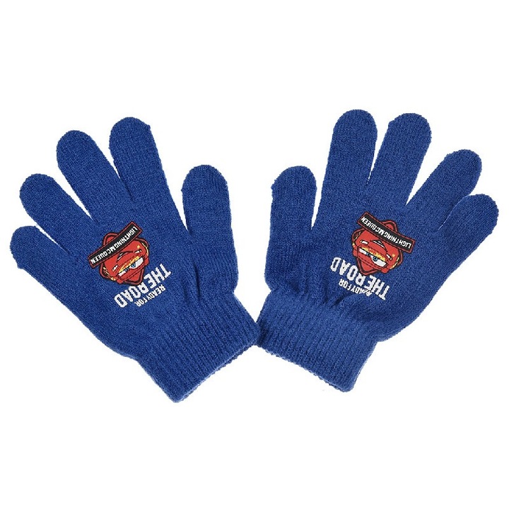 Manusi pentru baieti, Disney PIXAR Cars, McQueen, albastre, 15.5x8cm