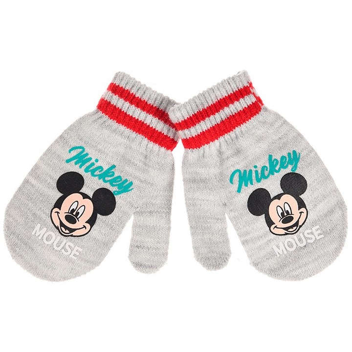 Kesztyű gyerekeknek, Disney Mickey Mouse modell, poliészter/akril, sokszínű, univerzális méret