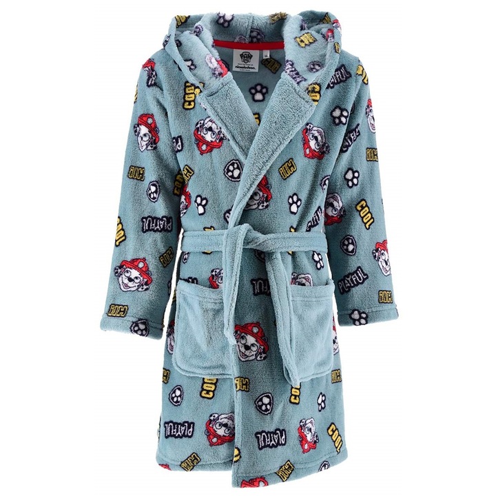 Gyermek fürdőköpeny, Nickelodeon Paw Patrol, polár, tarka, 98cm