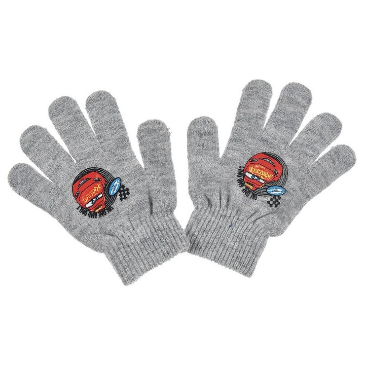 Manusi copii Disney Cars Zygzak McQueen, gri, 16x9cm, acril/ poliester