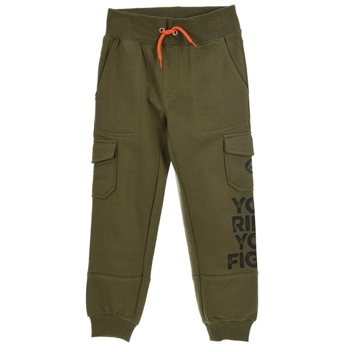 Pantaloni de trening pentru baieti, Fast & Furious, Verde inchis, Poliester/Bumbac, Marime 152 cm