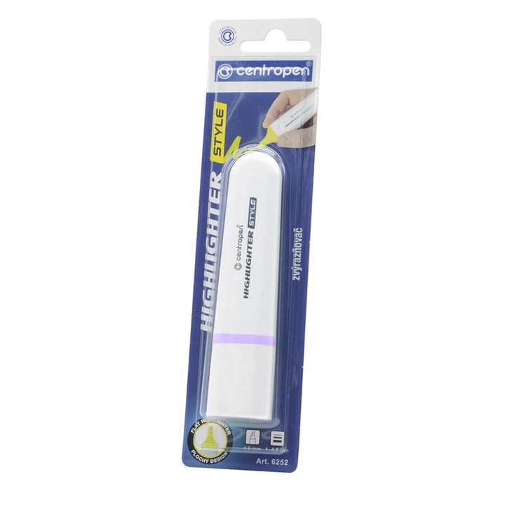 Szövegkiemelő 1-4, 6mm, vágott hegyű, Centropen 6252 pasztell lila