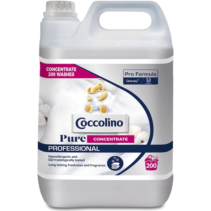Омекотител Coccolino Professional Pure, Концентриран, 5 л, 200 пранета