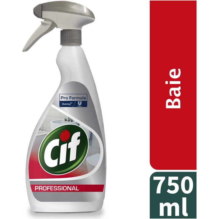 Detergent pentru baie 2 in 1 Cif Professional, 0,75 l