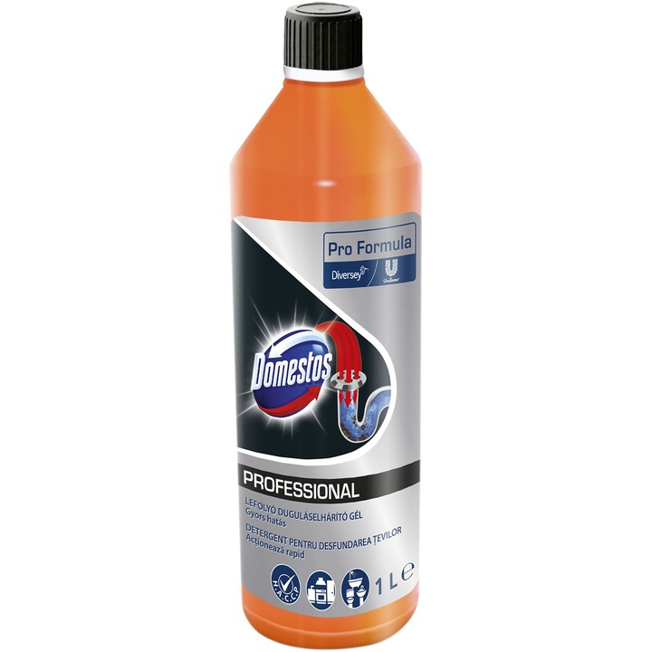 Domestos Professional lefolyó feloldó gél, 1 l