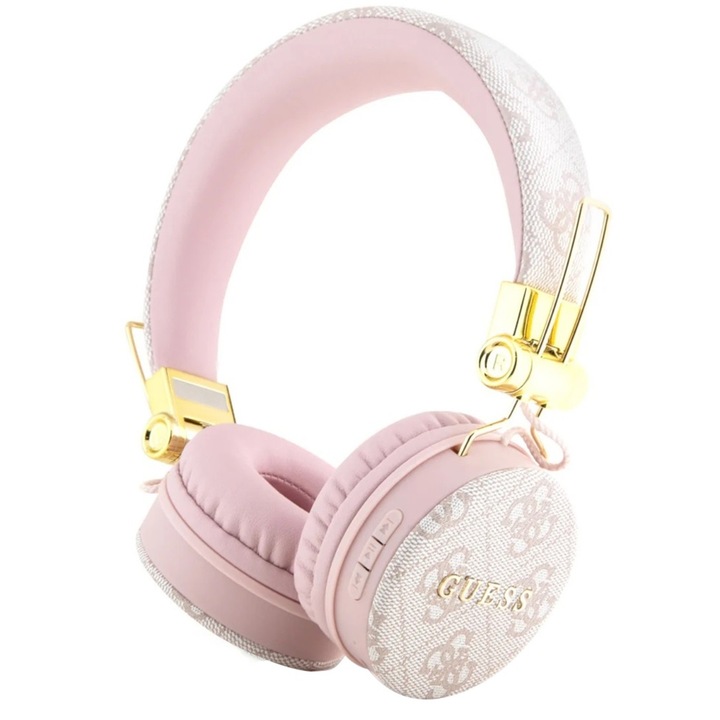 Casti Guess Bluetooth Over-Ear 4G Metal Logo Wireless Roz