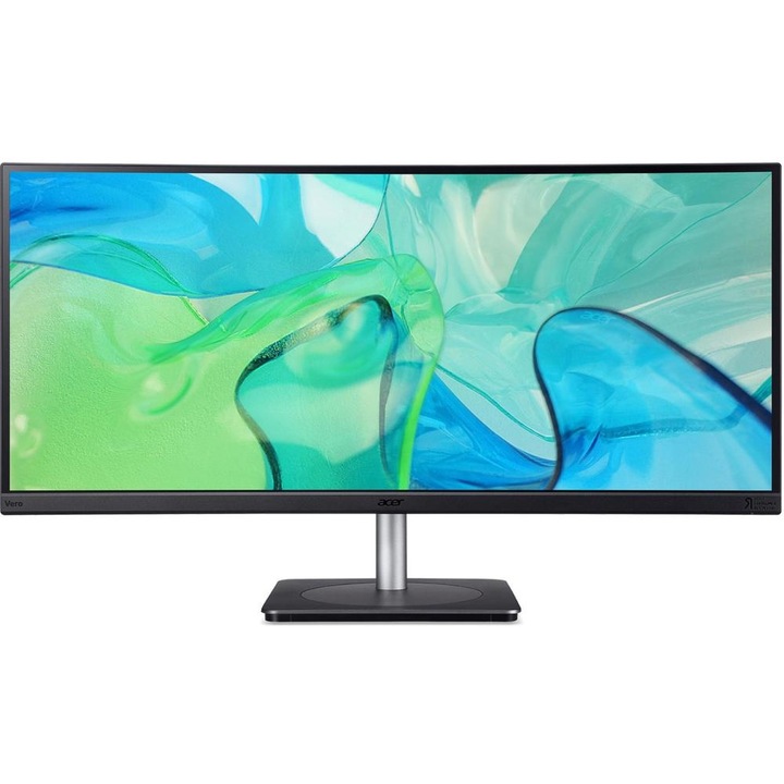 Monitor IPS LED Acer 34" CB343CURb, UWQHD 3440 x 1440, HDMI, DisplayPort, ívelt képernyő, fekete hangszórók