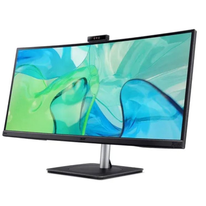 Monitor IPS LED Acer 34" CB343CURDb, UWQHD 3440 x 1440, HDMI, DisplayPort, ívelt képernyő, hangszórók, webkamera, 4 ms fekete