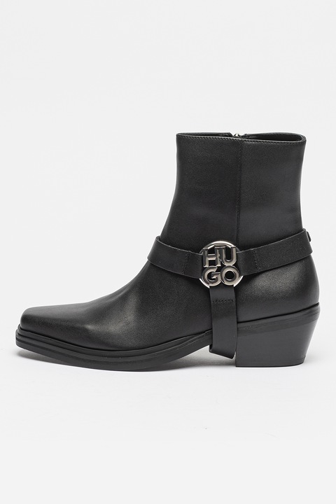 HUGO, Ghete cowboy de piele Kody, Negru, 37