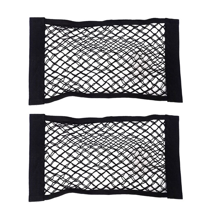Set organizator portbagaj tip plasa elastica, set 2 bucati, negru, 60x25cm
