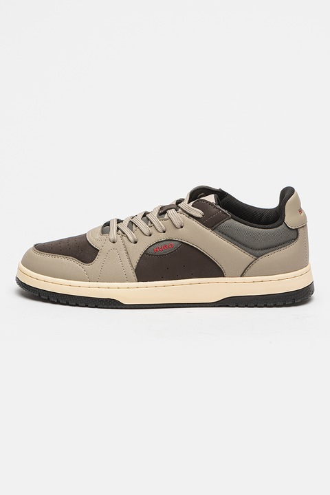 HUGO, Pantofi sport cu sireturi Hadrian, Maro/Gri, 42