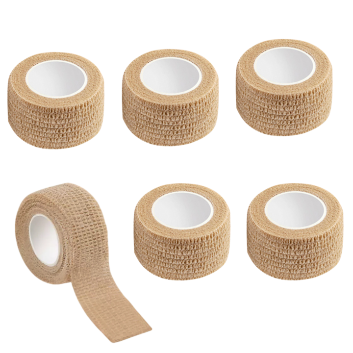 Комплект от 6 протектора за крака на стол, 2,5 см x 450 см, нехлъзгащи се, заглушени, Самозалепващи се, Бежови