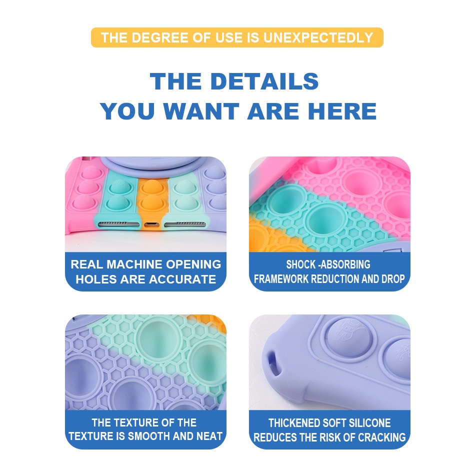 Husa tableta, PMIXO, pentru iPad de 10,2/10,5 inch, suport rotativ, albastru