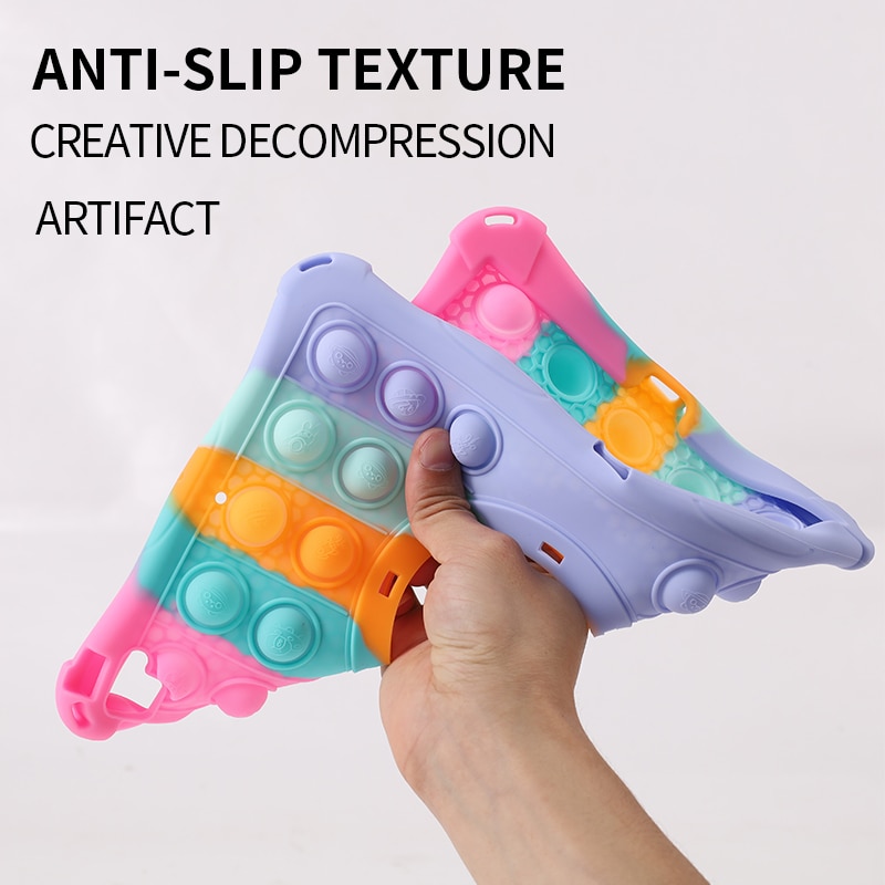 Husa tableta, PMIXO, pentru iPad de 10,2/10,5 inch, suport rotativ, albastru