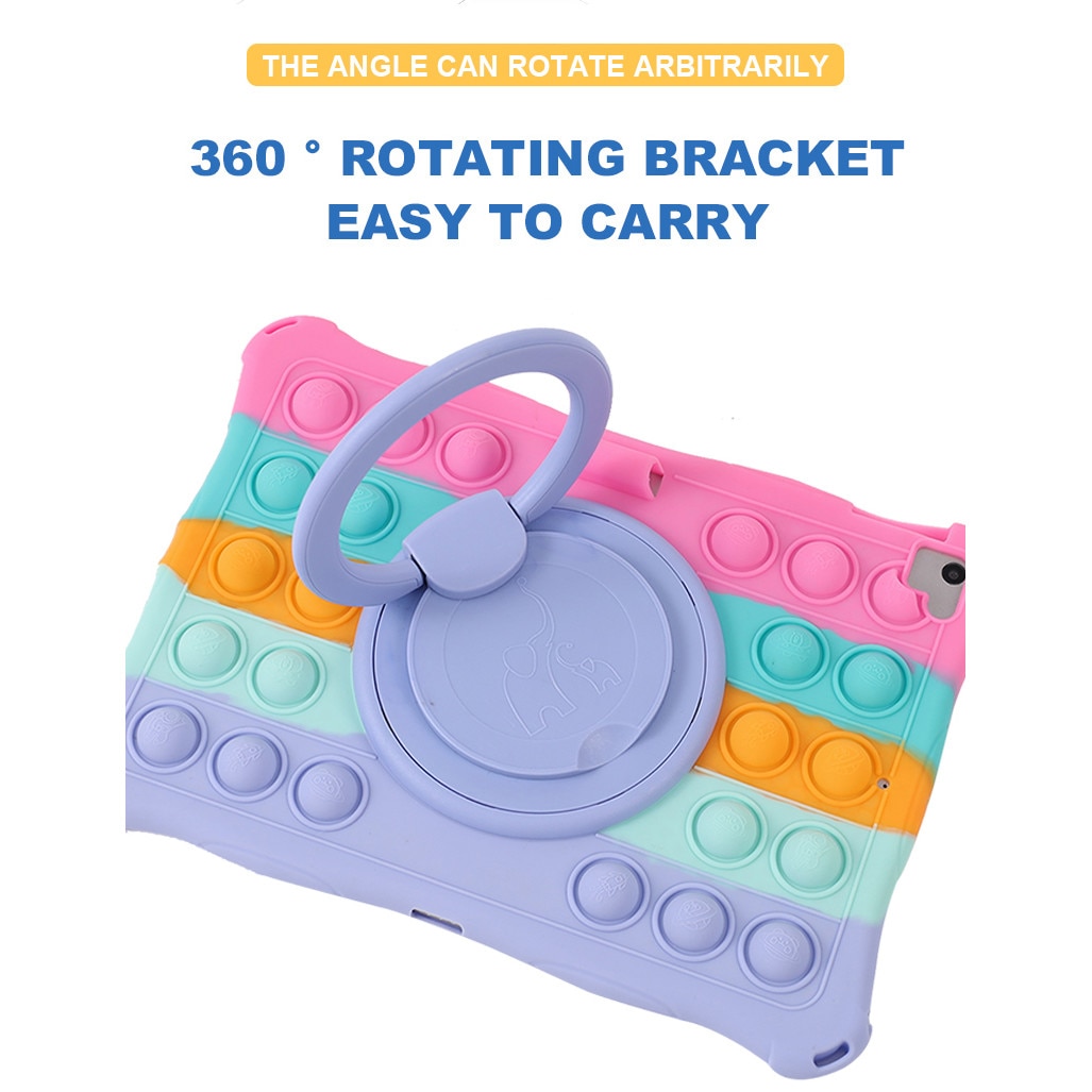 Husa tableta, PMIXO, pentru iPad de 10,2/10,5 inch, suport rotativ, albastru