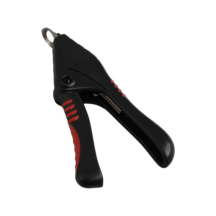 Guillotine körömvágó kutyának és macskának, FLAMINGO Luxe, fém, biztonsági védővel, fekete