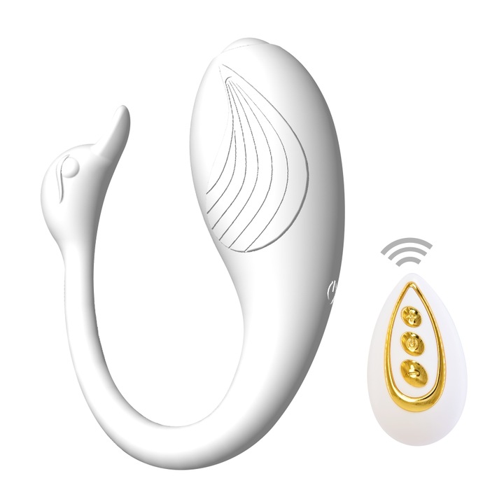 Mini Swan vibrátor, vízálló, 10 sebességes, szilikon, többszínű, 5,5x3 cm