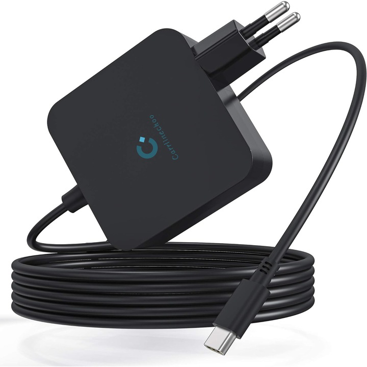 Зарядно за лаптоп 65W Type-C USB-C carrlinechoo® Съвместим Macbook Pro/Air, Lenovo, HP, ASUS, Huawei, Dell, Acer, Google, Samsung, Xiaomi, Apple