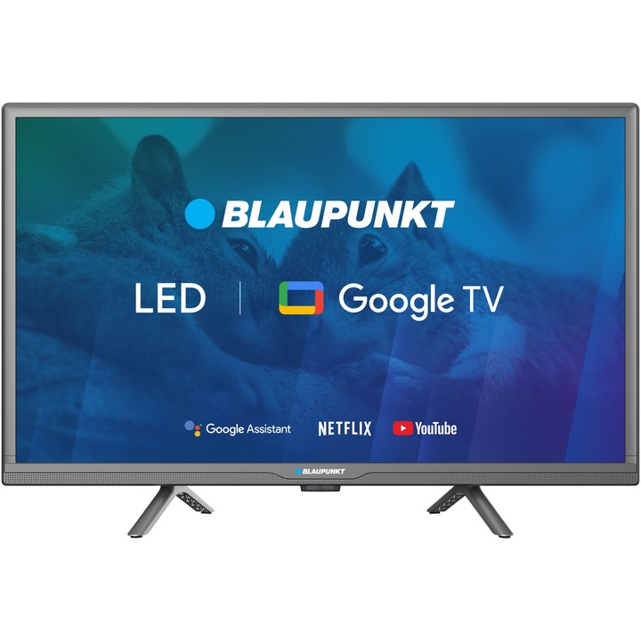 Телевизор Blaupunkt LED 24HBG5000S, 24"(60 см), Smart Google TV, HD, Клас E