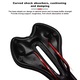 Sa pentru bicicleta, Zola, din gel extrem de confortabil, pe 2 tije, 27.5x16 cm, negru/rosu