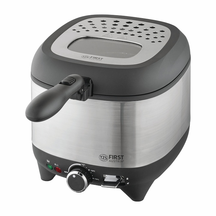 Friteuza cu aer cald 8L, 1350W, neagra, cu 8 programe inteligente, protectie impotriva supraincalzirii