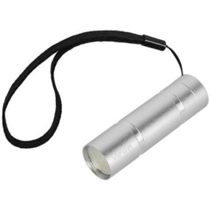 LED фенер Vipow URZ0904, алуминий, сребрист