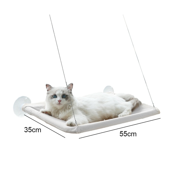 Macska függőágy az ablakhoz, Tovbmup, műanyag, fehér