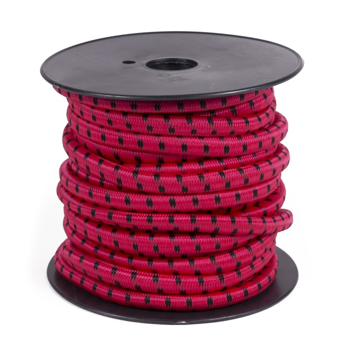 Franghie rola 10 mm x 15 m, culoare rosu cu negru