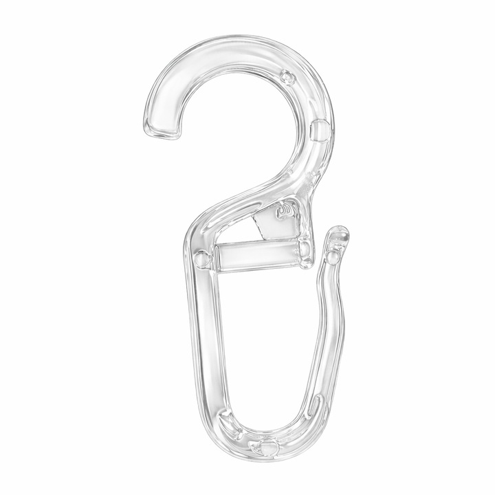 Set 100 Carlige din Plastic COLORATE pentru Inele (Lemn, Metal sau Plastic) – CULOARE: TRANSPARENT