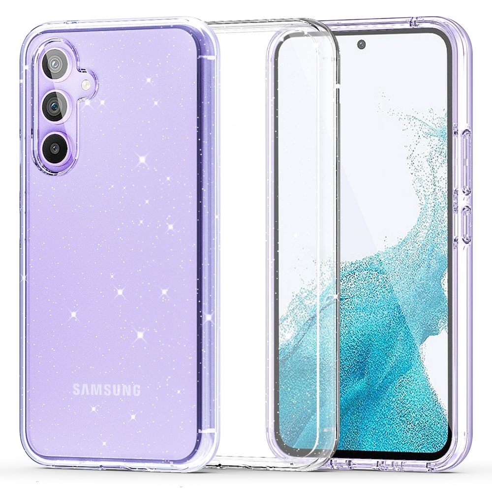 Husa pentru Samsung Galaxy A54, Techsuit SparkleSkin Series, Clear