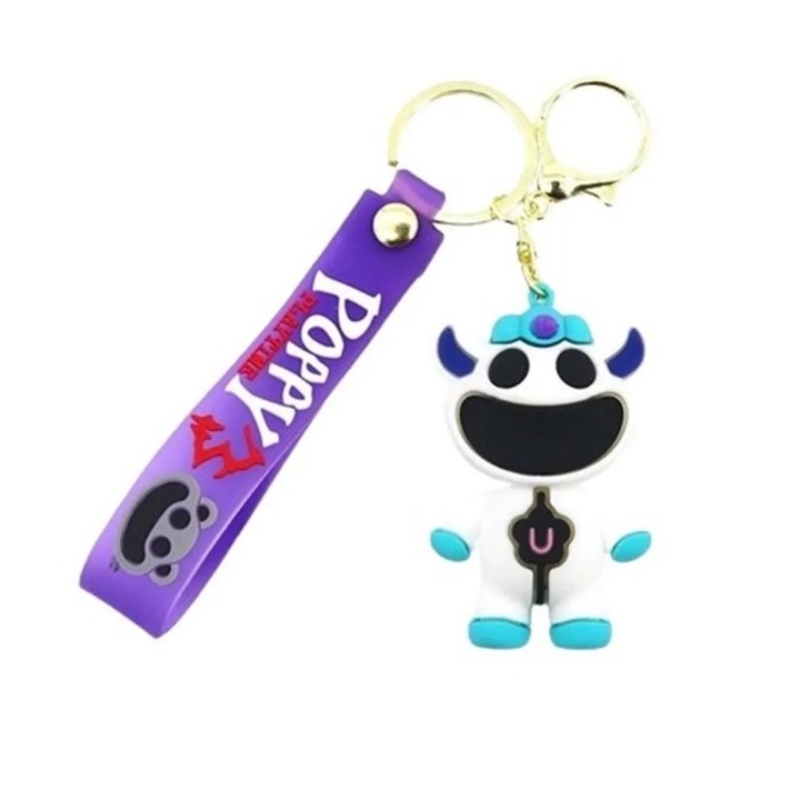 Breloc figurina Smiling Critters, CraftyCorn, alb, 8cm