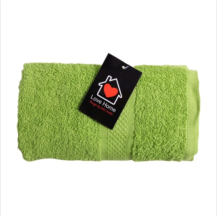 Prosop de baie, 70x135 cm, 100% bumbac, verde, 400 g/m²