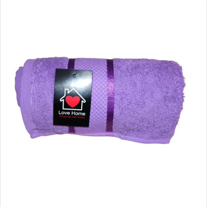 Кърпа за лице, 50x90 см, 100% памук, Лилав